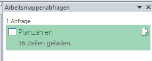 Power Query Arbeitsmappenabfrage