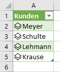 Tabelle mit Excel eigenem Datentyp
